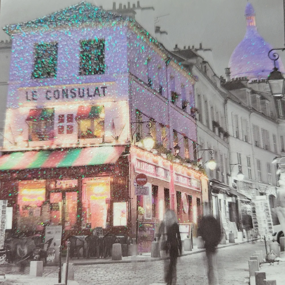 Paris Themed Notecards (8) ~ NWT ~ Graphique ~ Glitter Accent ~ Eiffel Tower